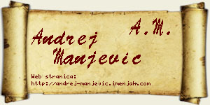 Andrej Manjević vizit kartica